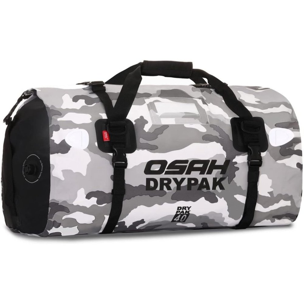 IRON JIA'S Motorcycle 500D PVC 40L Waterproof Reflective Tail Duffle Bag Saddle